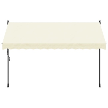 Copertină retractabilă, crem, 300x150 cm, țesătură și oțel - Img 3
