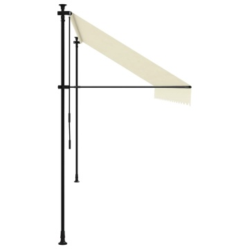 Copertină retractabilă, crem, 400x150 cm, țesătură și oțel - Img 4
