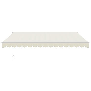 Copertină retractabilă, crem, 4x3 m, textil și aluminiu - Img 3