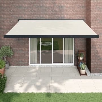 Copertină retractabilă, crem, 4x3 m, textil și aluminiu - Img 1