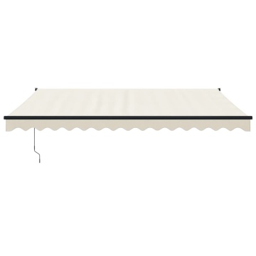 Copertină retractabilă, crem, 4x3 m, textil și aluminiu - Img 3