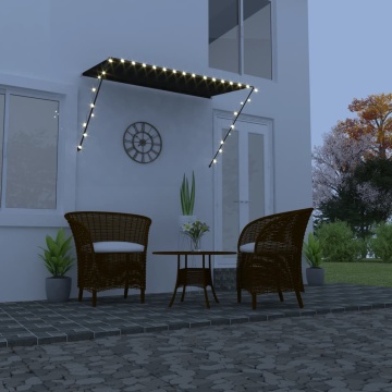 Copertină retractabilă cu LED, antracit, 250 x 150 cm - Img 1