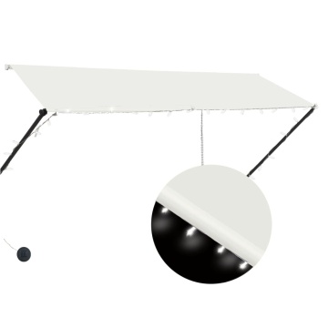 Copertină retractabilă cu LED, crem, 300 x 150 cm - Img 2
