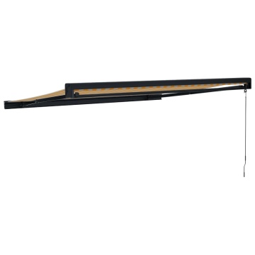 Copertină retractabilă, galben/alb, 3x2,5 m, textil/aluminiu - Img 8