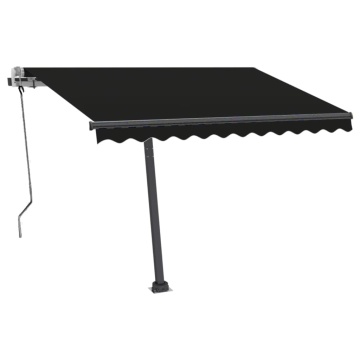 Copertină retractabilă manual cu LED, antracit, 350x250 cm - Img 3