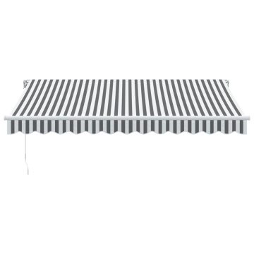 Copertină retractabilă manual cu LED, antracit/alb, 350x250 cm - Img 4