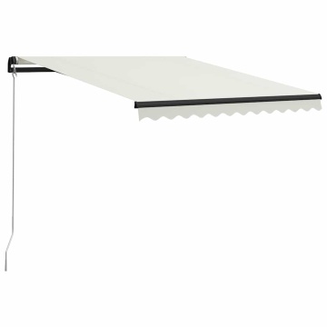 Copertină retractabilă manual cu LED, crem, 300 x 250 cm - Img 2