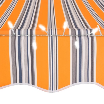Copertină retractabilă manual cu LED, galben & albastru, 300 cm - Img 12