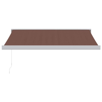 Copertină retractabilă manual, maro, 350x250 cm - Img 3