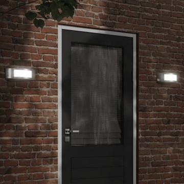 Corpuri de iluminat exterior de perete 2 buc argintiu oțel inox - Img 1