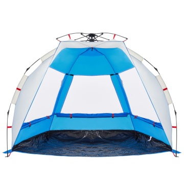 Cort camping 2 persoane albastru azur impermeabil setare rapidă - Img 8