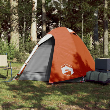 Cort camping 2 persoane gri/portocaliu 254x135x112cm tafta 185T - Img 3