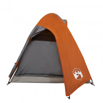 Cort camping 2 persoane gri/portocaliu 254x135x112cm tafta 185T - Img 8