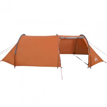 Cort camping 4 persoane gri/portocaliu 405x170x106cm tafta 185T - Img 7