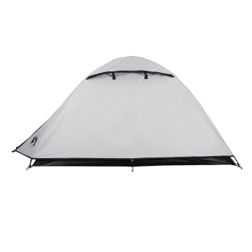 Cort camping cupolă 2 persoane alb, țesătură opacă, impermeabil - Img 6