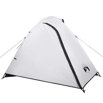 Cort camping cupolă 2 persoane alb, țesătură opacă, impermeabil - Img 5