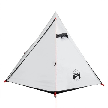 Cort camping cupolă 2 persoane alb, țesătură opacă, impermeabil - Img 5
