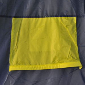 Cort camping material textil, 9 persoane, albastru și galben - Img 7