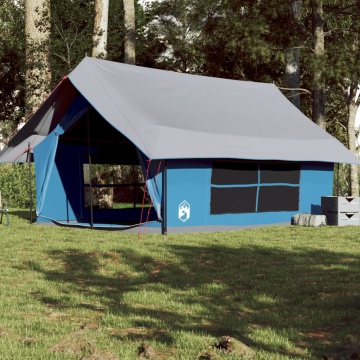 Cort camping pentru 5 persoane, albastru, impermeabil - Img 1