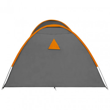 Cort camping tip iglu, 8 pers., gri/portocaliu, 650x240x190 cm - Img 8