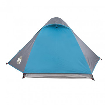 Cort de camping 2 persoane albastru, 224x248x118 cm, tafta 185T - Img 6