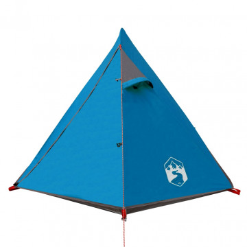 Cort de camping 2 persoane albastru, 267x154x117 cm, tafta 185T - Img 5