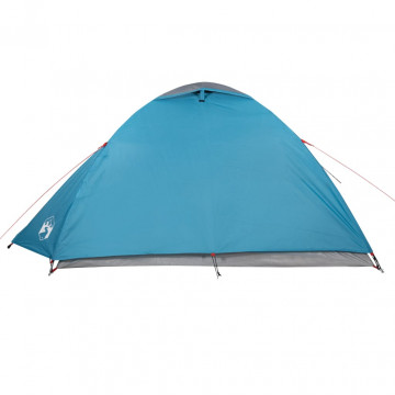 Cort de camping 4 persoane albastru, 267x272x145 cm, tafta 185T - Img 6