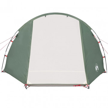Cort de camping 4 persoane, verde, 420x260x153 cm, tafta 185T - Img 5