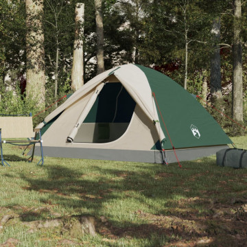 Cort de camping 6 persoane verde, 348x340x190 cm, tafta 190T - Img 3
