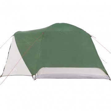 Cort de camping 6 persoane verde, 412x370x190 cm, tafta 190T - Img 7