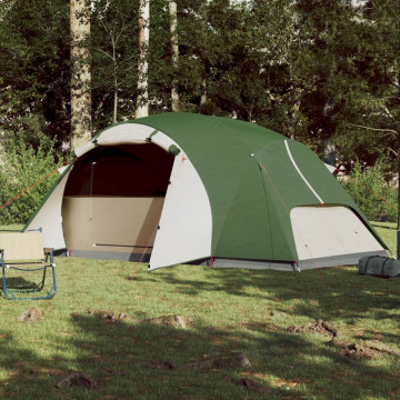 Cort de camping 8 persoane verde, 360x430x195 cm, tafta 190T - Img 3