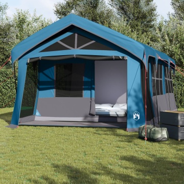 Cort de Camping cu Feronerie Albastru pentru 10 Persoane Waterproof - Img 1
