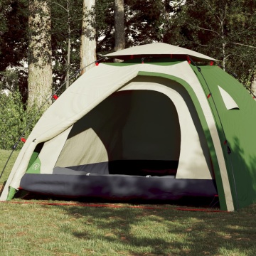 Cort de camping cupolă 4 persoane, setare rapidă, verde - Img 1
