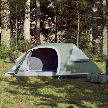 Cort de camping cupolă pentru 1 persoană, verde, impermeabil - Img 1