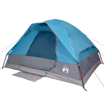 Cort de camping cupolă pentru 2 persoane, albastru, impermeabil - Img 4