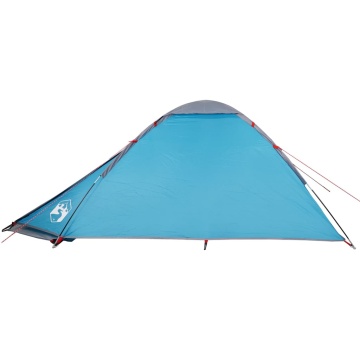 Cort de camping cupolă pentru 4 persoane, albastru, impermeabil - Img 7