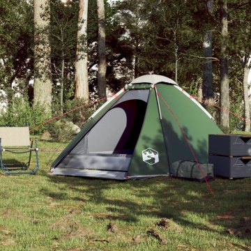 Cort de camping cupolă pentru 4 persoane, verde, impermeabil - Img 3