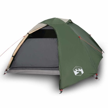 Cort de camping cupolă pentru 4 persoane, verde, impermeabil - Img 2