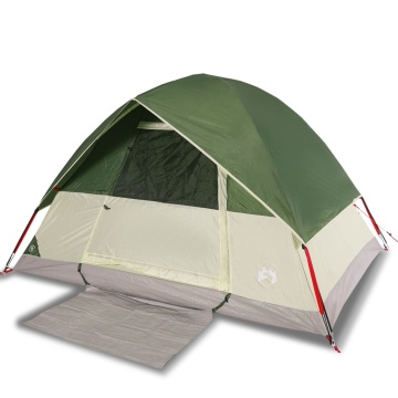 Cort de camping cupolă pentru 4 persoane, verde, impermeabil - Img 2
