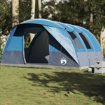 Cort de camping pentru 5 persoane, albastru, impermeabil - Img 1