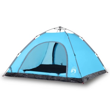 Cort de camping pentru 5 persoane, eliberare rapidă, albastru - Img 2