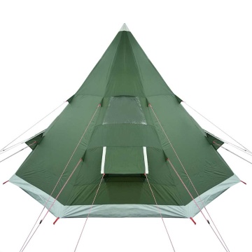 Cort de camping tipi pentru 4 persoane, verde, impermeabil - Img 7