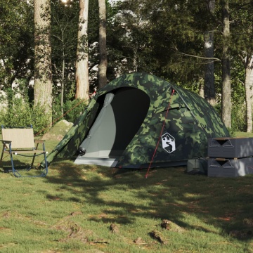 Cort de camping tunel pentru 2 persoane, camuflaj, impermeabil - Img 3