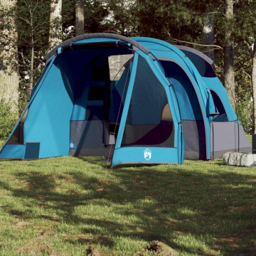 Cort de camping tunel pentru 4 persoane, albastru, impermeabil - Img 1
