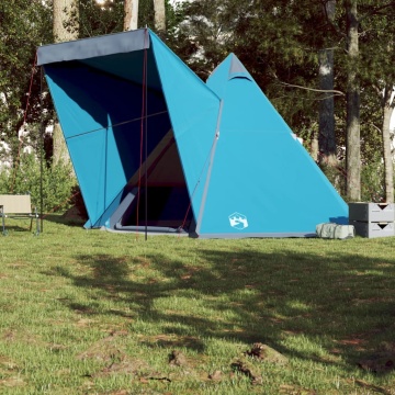Cort de familie Tipi pentru 6 persoane, albastru, impermeabil - Img 4