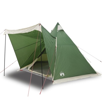 Cort de familie Tipi pentru 6 persoane, verde, impermeabil - Img 2