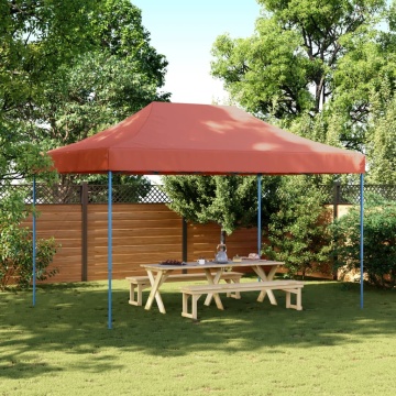 Cort de petrecere pliabil Pop-Up, 440x292x315 cm, teracotă - Img 1