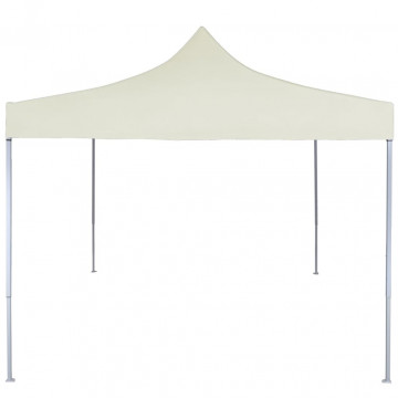 Cort de petrecere pliabil profesional, crem, 2 x 2 m, oțel - Img 2