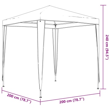 Cort de petrecere profesional, verde, 2 x 2 m - Img 7