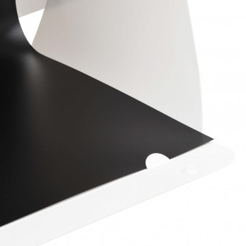 Cort foto cu LED-uri pliabil, alb, 40 x 34 x 37 cm, plastic - Img 8